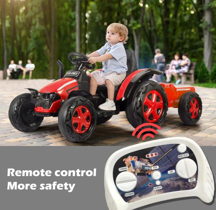 electric-Ride-On-Tractor-Trailer-White-otroski-djecji-traktor_prikolica-na-akumulator-12V_technic-toys-com_6